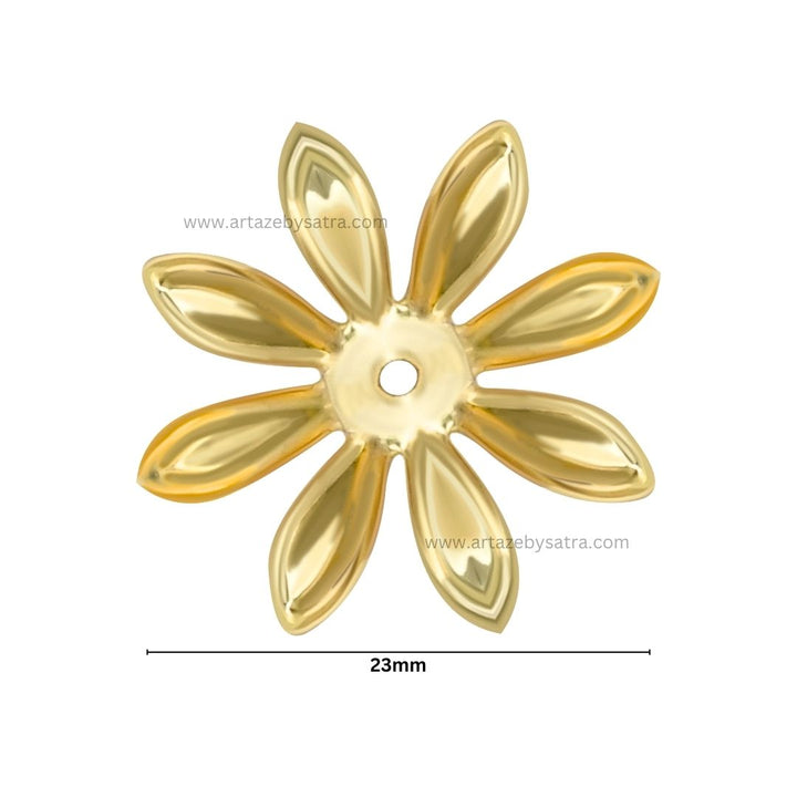 1 Hole Metal Art Flower  | Size : 23mm | 250pcs | MA207