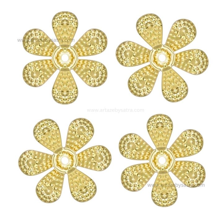 1 Hole Metal Art Flower | Size : 16mm | 250pcs | MA211
