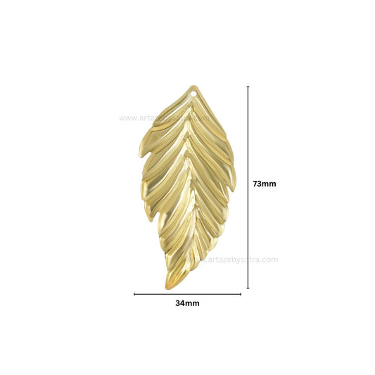 Leaf Metal Art Base | Size : 73mm | Qty : 20pcs | F-1-24 | MA229