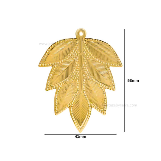 Leaf Metal Art Base | Size : 53mm | Qty : 20pcs | MA236