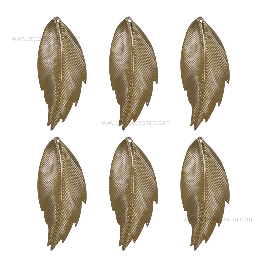 Leaf Metal Art Base | Size : 59mm | Qty : 20pcs | F-1-22 | MA242