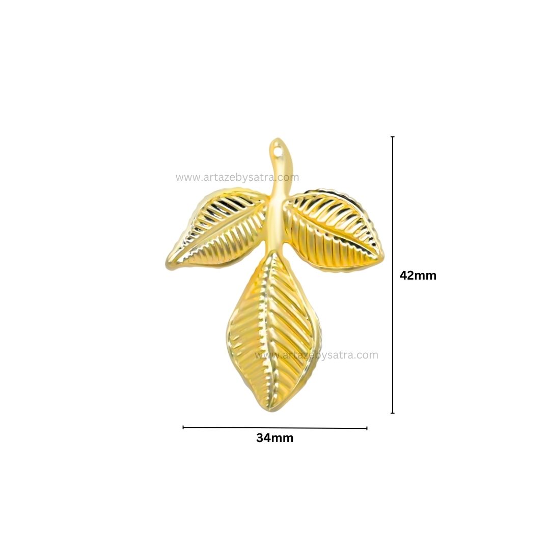 Leaf Metal Art Base | Size : 42mm | Qty : 20pcs | MA247