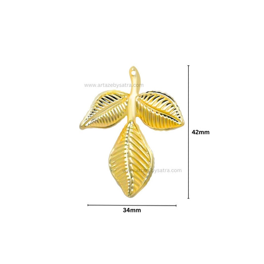 Leaf Metal Art Base | Size : 42mm | Qty : 20pcs | MA247