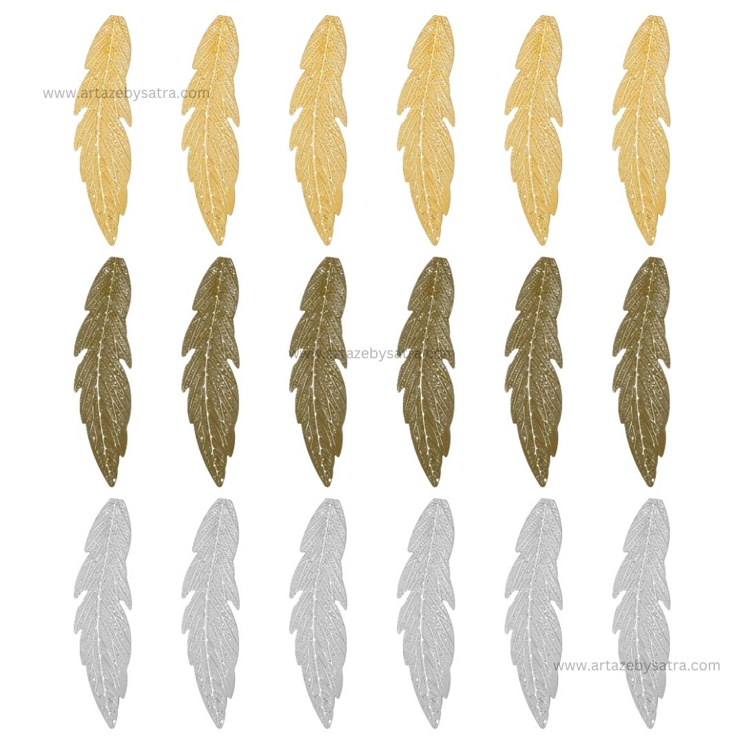 1 Naka Leaf Metal Art Base | Size : 64mm | Qty : 20pcs | F-1-14 | MA268
