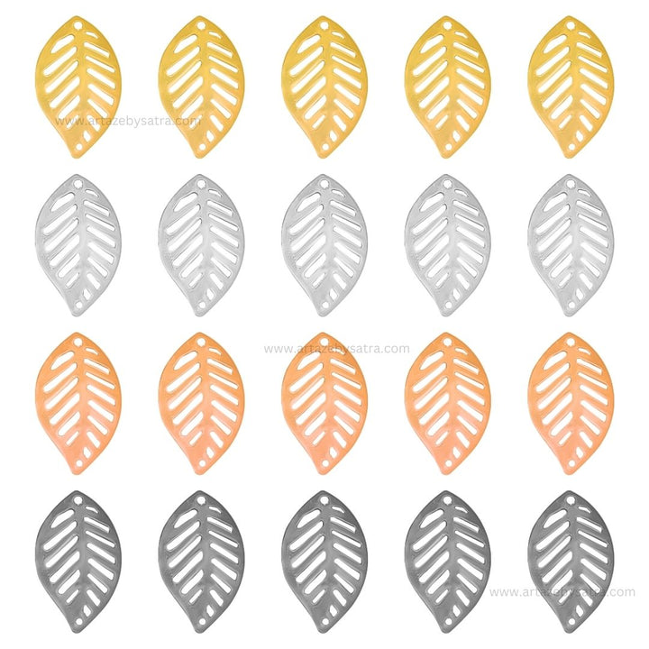 1 Naka Leaf Metal Art Base | Size : 22mm | Qty : 100pcs | F-2-36 | MA270