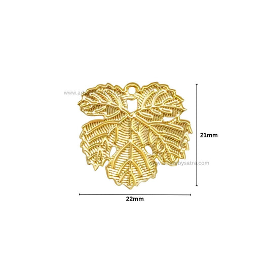 1 Naka Leaf Metal Art Base | Size : 21mm | Qty : 100pcs | F-2-15 | MA272