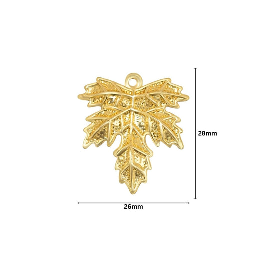 1 Naka Leaf Metal Art Base | Size : 28mm | Qty : 20pcs | F-2-16 | MA273