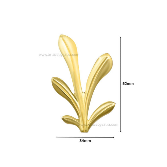 Leaf Metal Art Base | Size : 52mm | Qty : 20pcs | MA283