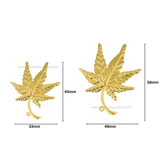 1 Naka Leaf Metal Art Base | Size : 40mm,58mm | Qty : 20pcs | MA286