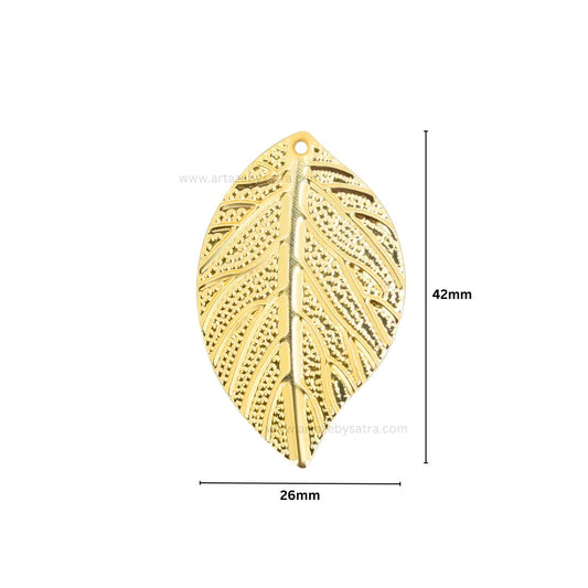 1 Naka Leaf Metal Art Base | Size : 42mm | Qty : 20pcs | F-4-4 | MA291
