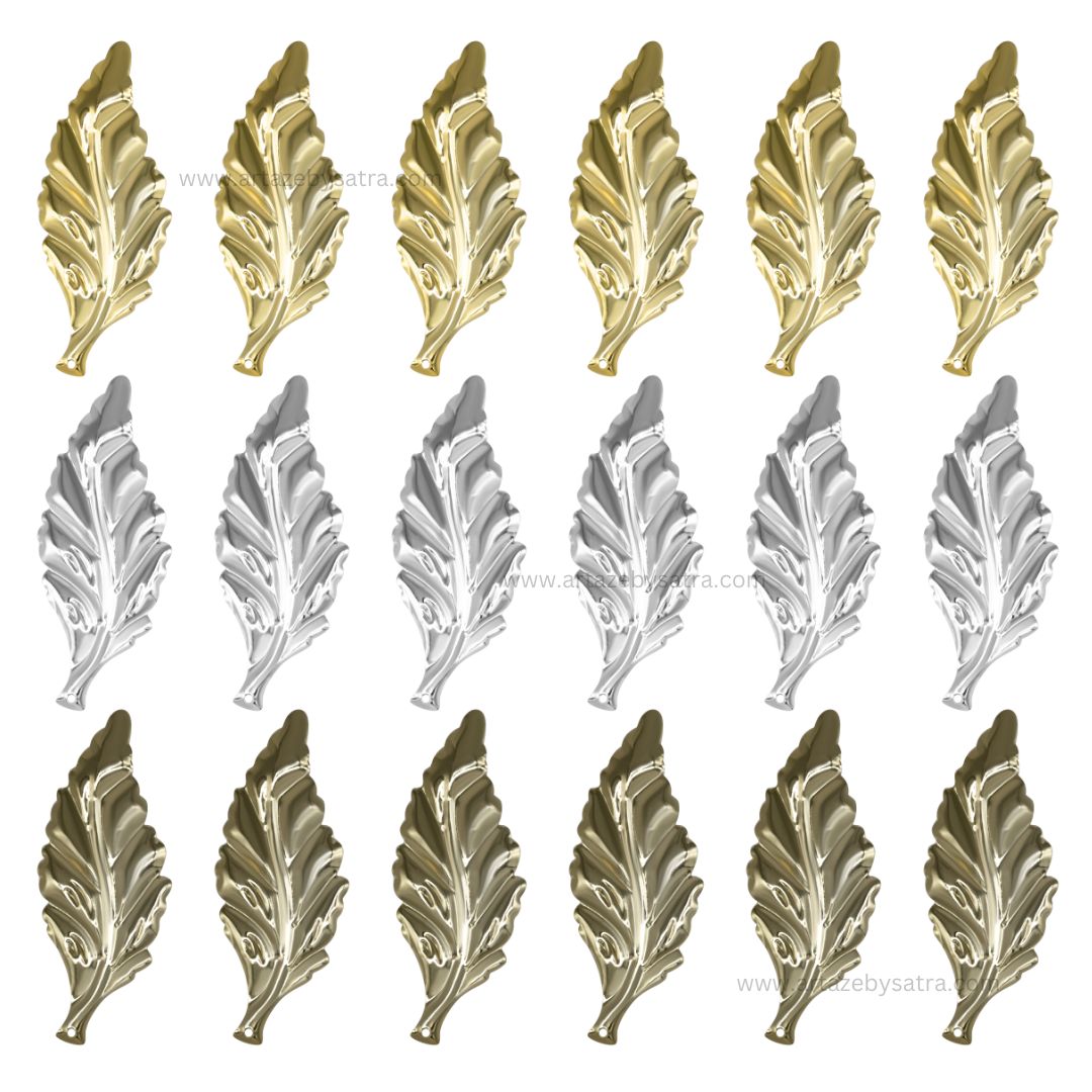 Metal art leaf | Size : 79mm | Qty : 20pcs | Ma299