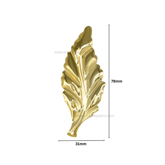 Metal art leaf | Size : 79mm | Qty : 20pcs | MA299