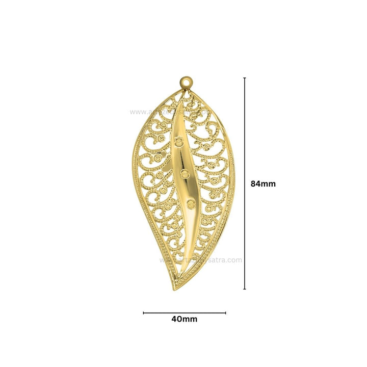 Metal art leaf | Size : 84mm | Qty : 10pcs | F-5-15 | MA310