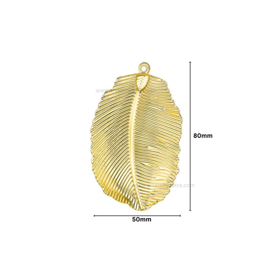 1 Loop Metal art leaf | Size : 80mm | Qty : 100g | MA314