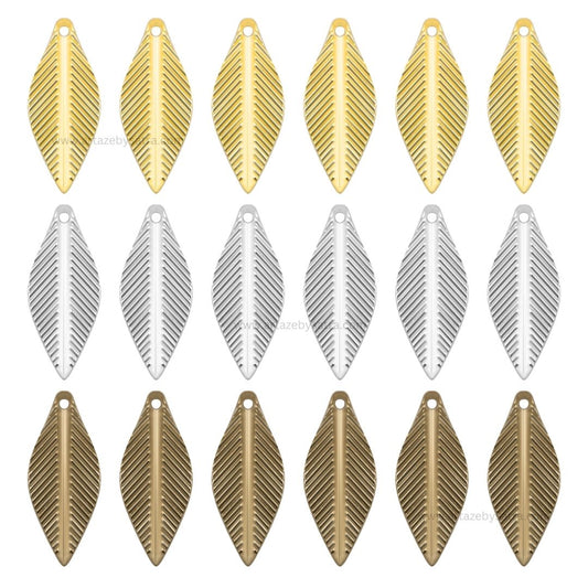 1 Loop Metal art leaf | Size : 23mm | Qty : 100pcs | MA315