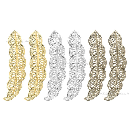 1 Loop Metal art leaf | Size : 4inch | Qty : 10pcs | MA316