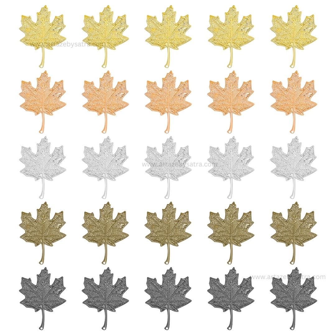 1 Loop Metal art leaf | Size : 76mm | Qty : 100gm | MA317
