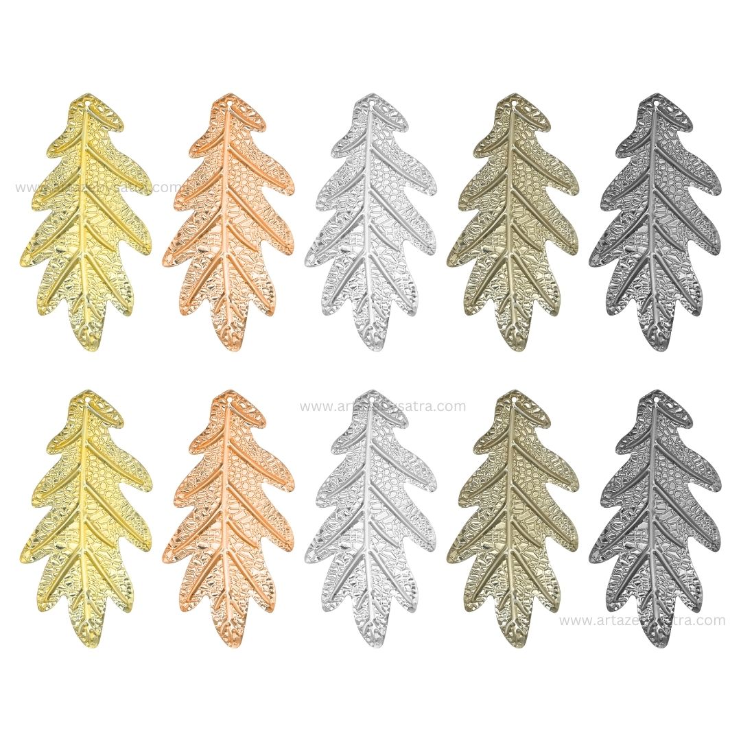1 Loop Metal art leaf | Size : 4inch | Qty : 100gm | MA318