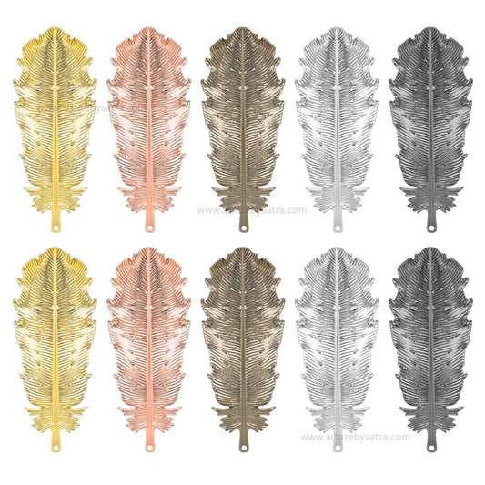 1 Loop Metal Art Leaf | Size : 4inch | Qty : 100g | MA324