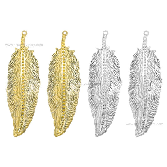 1 Loop Metal Art Leaf | Size : 98mm,144mm | Qty : 100g | MA329