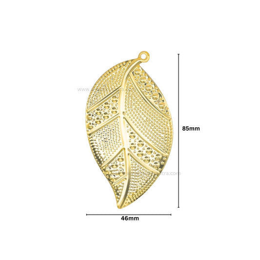 1 Loop Metal Art Leaf | Size : 85mm | Qty : 10pcs | F-5-12 | MA333