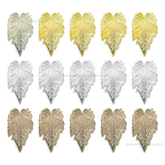 1 Loop Metal Art Leaf | Size : 51mm | Qty : 20pcs | F-4-27 | MA342