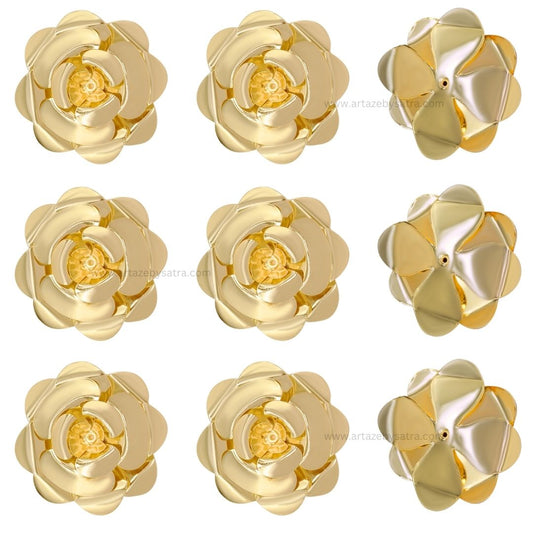 Metal art Flower | Size : 58mm | Qty : 6pcs | MA344