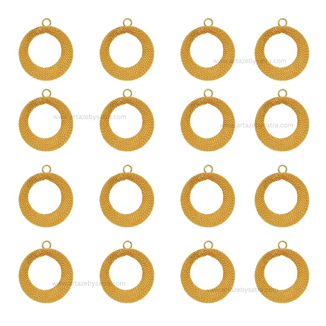 1 Loop Metal Round Shape Ball | Size : 35mm | Qty : 20pcs | MA350