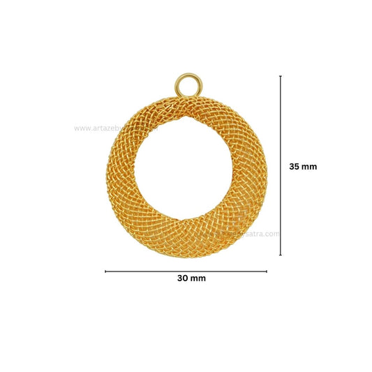 1 Loop Metal Round Shape Ball | Size : 35mm | Qty : 20pcs | MA350