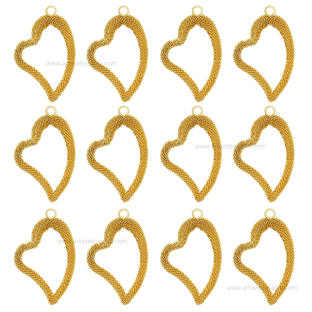 1 Loop Metal Heart Shape | Size : 44mm | Qty : 20pcs | MA351