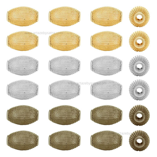 Metal Oval Shape | Size : 25mm | Qty : 20pcs | MA356