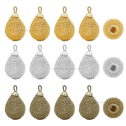 1 Loop Metal Drop Shape | Size : 27mm | Qty : 20pcs | MA357