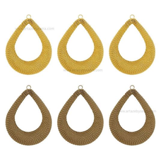 1 Loop Metal Drop Shape | Size : 39,61,71mm | MA358