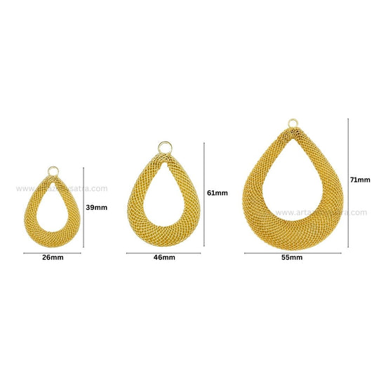 1 Loop Metal Drop Shape | Size : 39,61,71mm | MA358