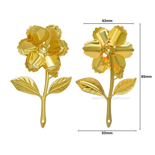 Flower Metal Art | Size : 85mm | Qty : 2pcs | MA362