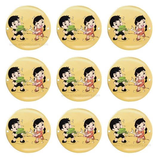 Shiny Finish Rakhi Connectors | Size : 34mm | Qty : 20pcs | MA383