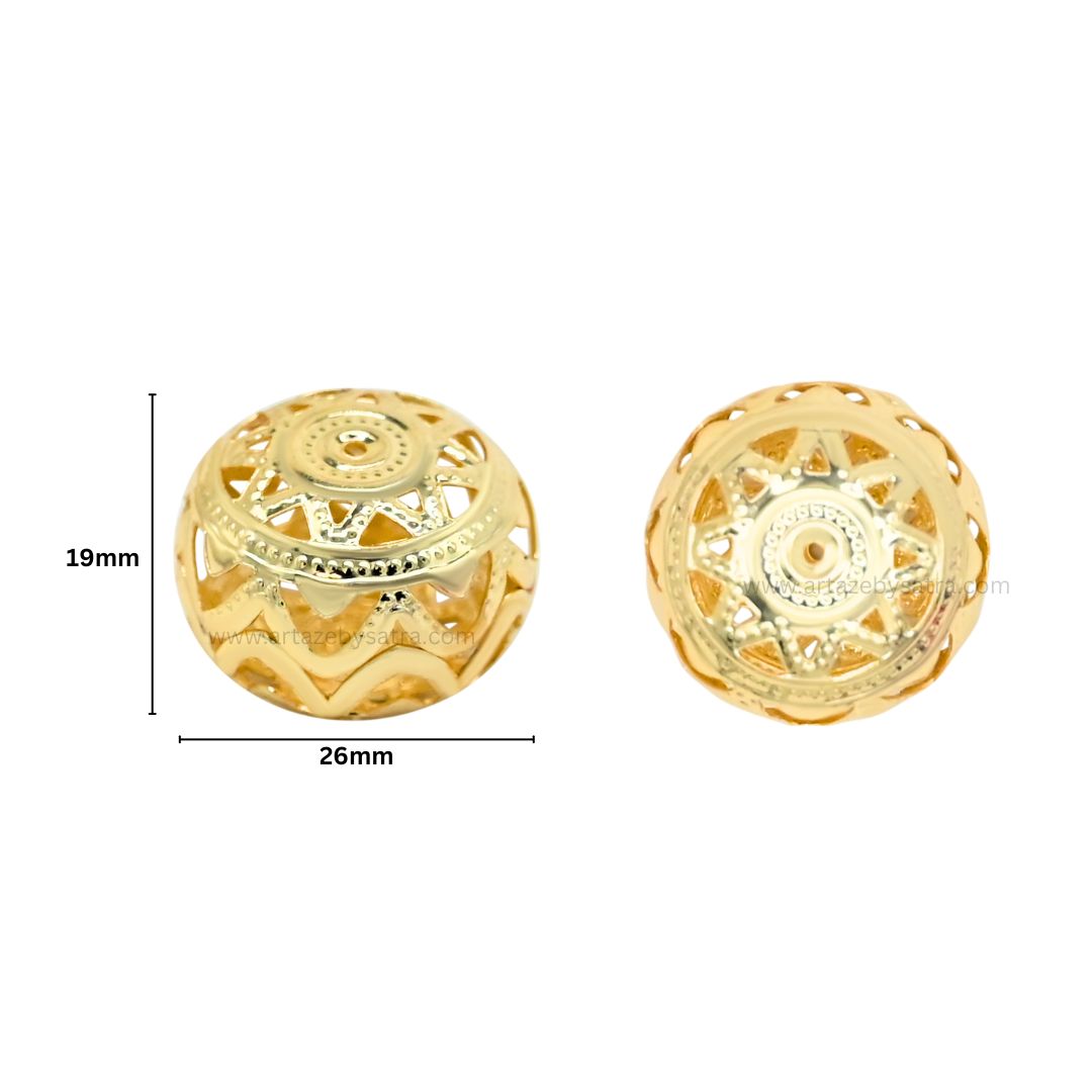 Designer Metal Balls | Size : 26mm | Qty : 500g | MA390