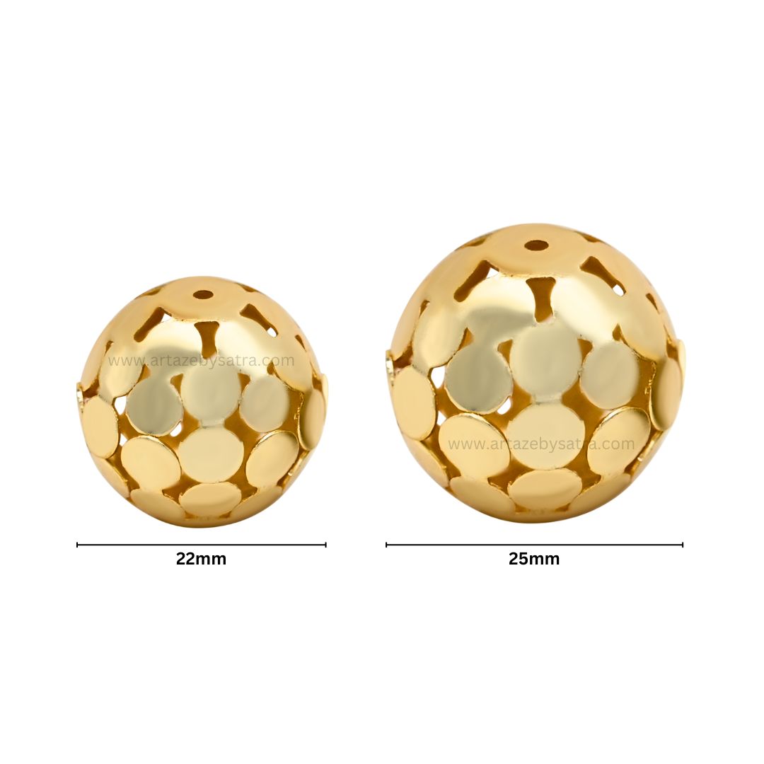 Designer Metal Balls | Size : 24mm | Qty : 500g | MA391