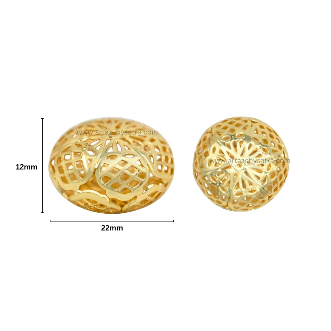 Designer Metal Balls | Size : 22mm | Qty : 500g | MA393