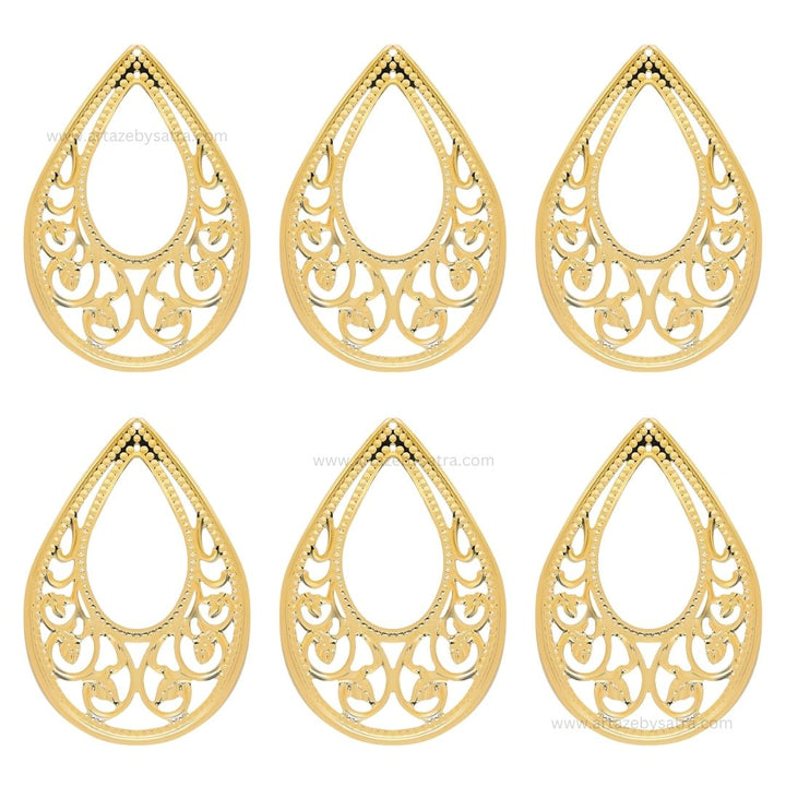 Drop Shape Metal Art Base | Size : 71mm | 100g | MA39