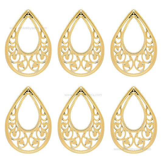 Drop Shape Metal Art Base | Size : 71mm | Qty : 100g | MA39