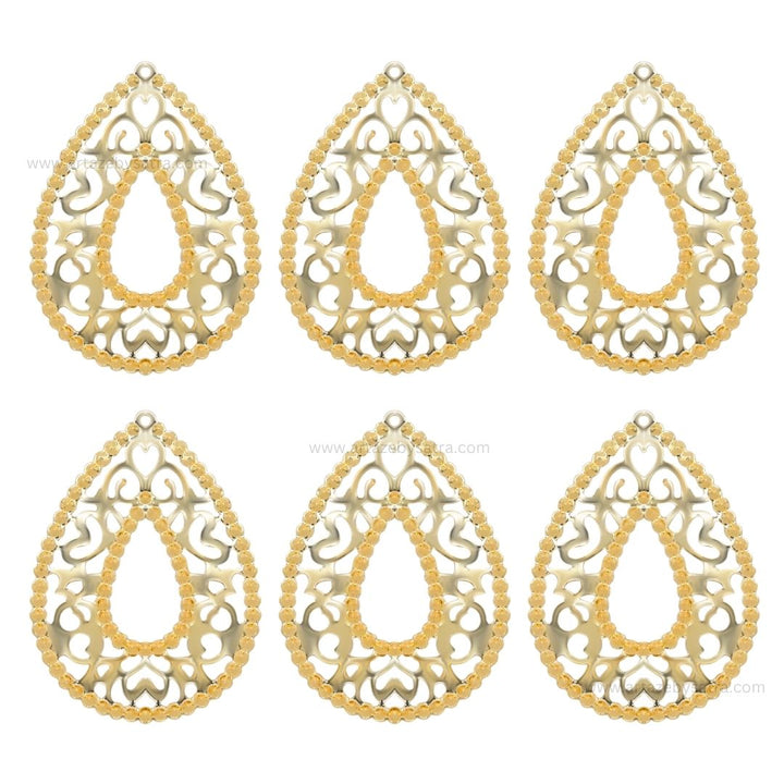 Drop Shape Metal Art Base | Size : 54mm | 100g | MA40