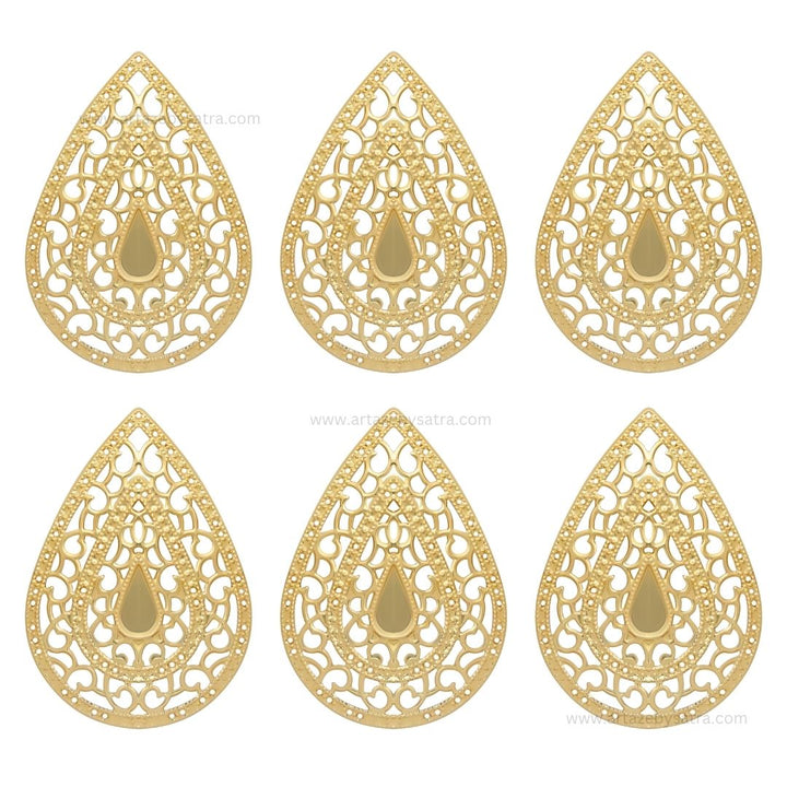 Drop Shape Metal Art Base | Size : 80mm | 100g | MA42