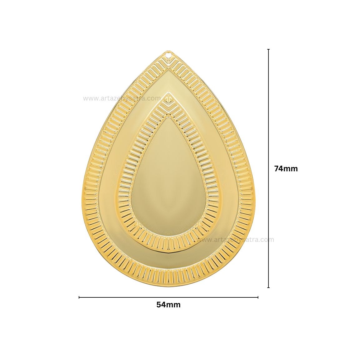 Drop Metal Art Base | Size : 74mm | Qty : 100g | MA63