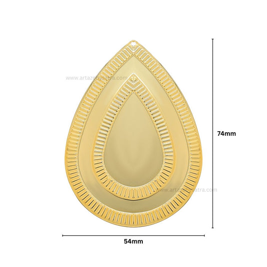 Drop Metal Art Base | Size : 74mm | Qty : 100g | MA63