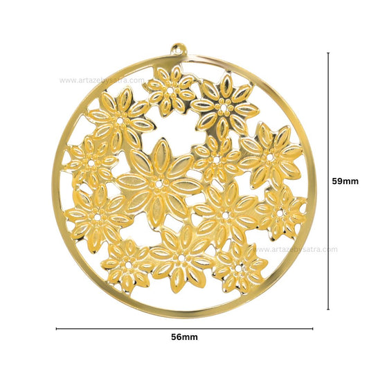 Round Metal Art Base | Size : 59mm | Qty : 100g | MA72