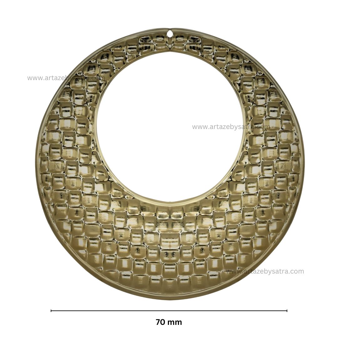 Round 1 Hole Metal Art Base | Size : 70mm | Qty : 100g | F-25-15 | MA97