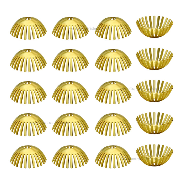 Designer Metal Beads Cap | Size : W-15mm H-6mm | Qty : 500g | MC20