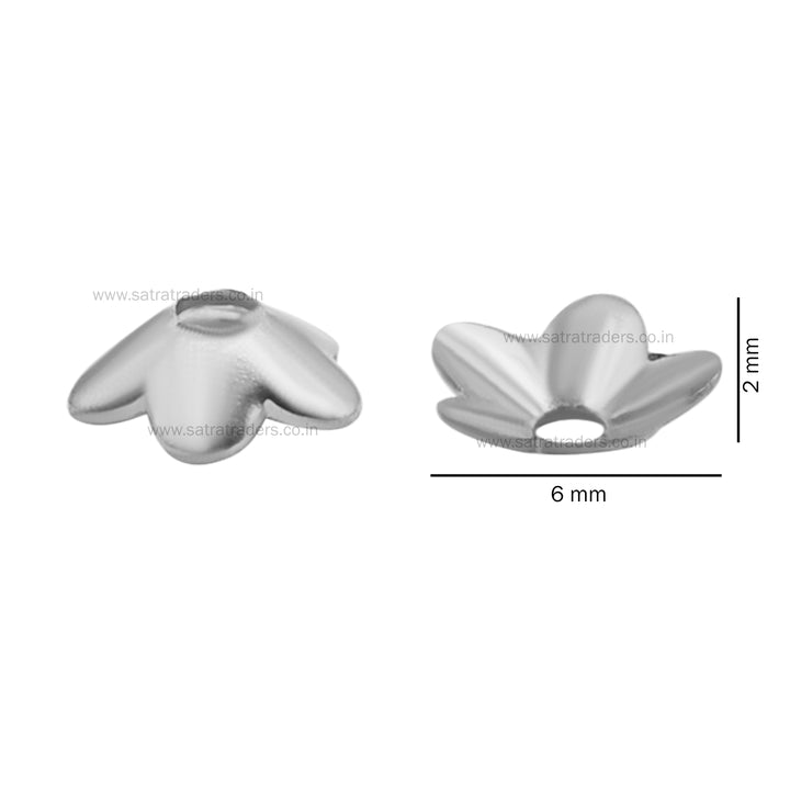 Designer Metal Beads Cap | Size : W-6mm H-2mm | Qty : 500g | MC24