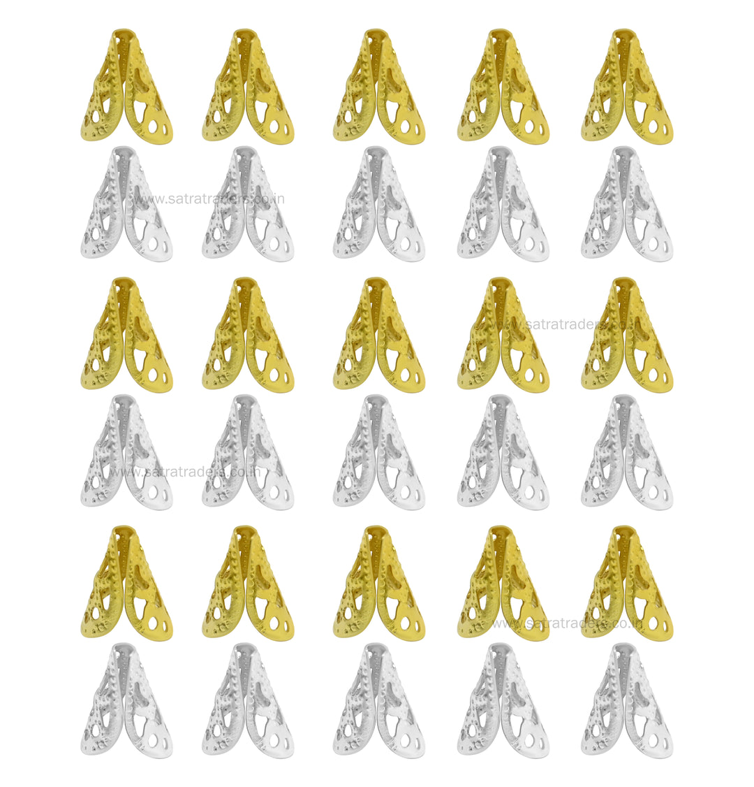 Designer Metal  Beads Cap | Size : H-13mm W-10mm| Qty : 500g | MC26
